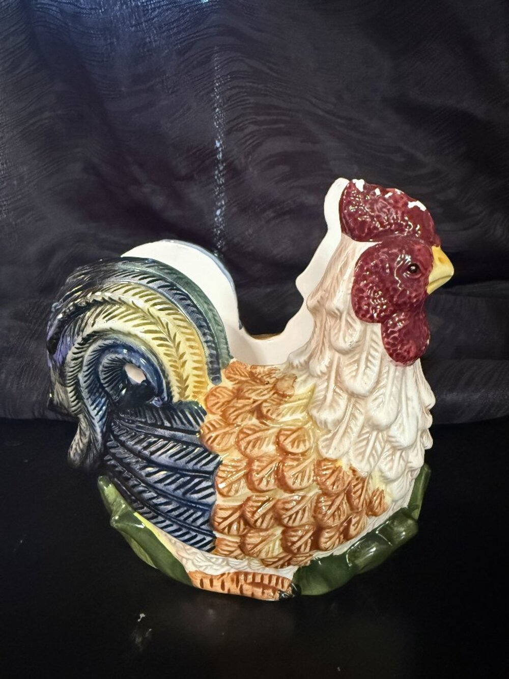 Vintage Jay Import Rooster Chicken Napkin Holder Vintage 5.5” Tall 6” Long